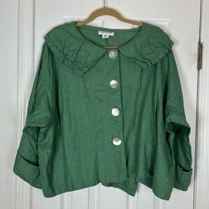 B. Hadikusumo Lagenlook Linen Long Sleeve Top